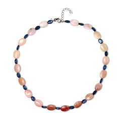 Collar en plata con Ópalo rosa