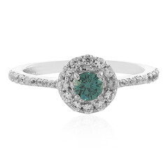 Anillo en plata con Diamante azul I3