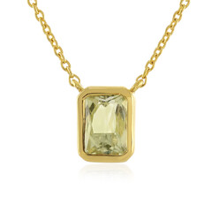 Collar en plata con Cuncita amarillo canario
