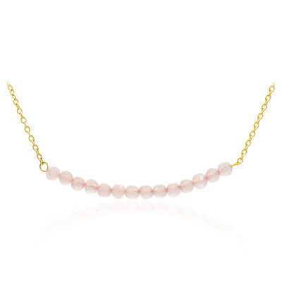 Collar en plata con Cuarzo rosa