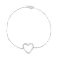 Brazalete en plata con Topacio blanco