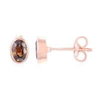 Pendientes en plata con Zircón canela