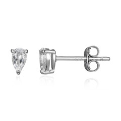 Pendientes en plata con Topacio blanco