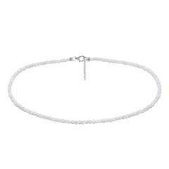 Collar en plata con Ópalo blanco