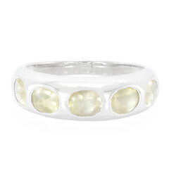 Anillo en plata con Piedra de sol brillo lunar