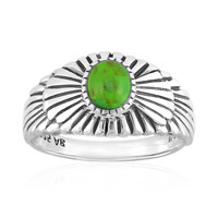 Anillo en plata con Turquesa verde Mohave Kingman