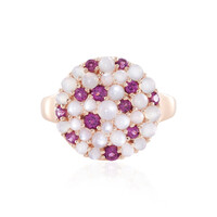 Anillo en plata con Piedra de Luna blanca (KM by Juwelo)