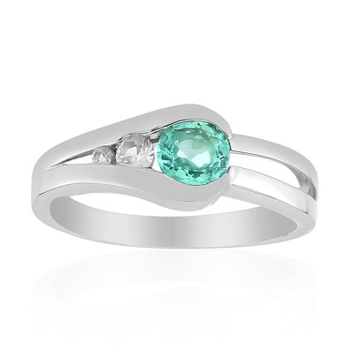 Anillo en plata con Esmeralda de Rusia