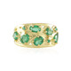 Anillo en plata con Esmeralda de Zambia