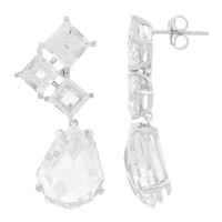 Pendientes en plata con Cuarzo blanco (TPC)