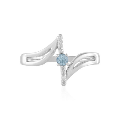 Anillo en plata con Aguamarina Santa María