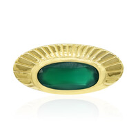 Colgante en plata con Calcedonia verde