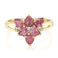 Anillo en oro con Zafiro Padparascha no calentado (AMAYANI)