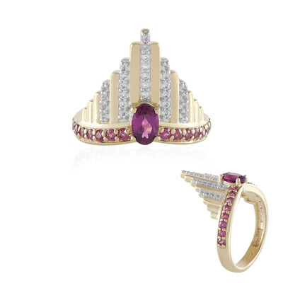 Anillo en plata con Rodolita