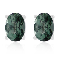 Pendientes en plata con Apatita Cromada