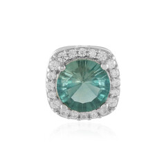 Colgante en plata con Fluorita verde