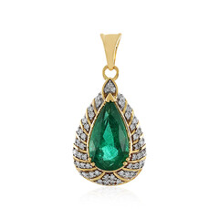 Colgante en oro con Esmeralda de Zambia AAA (D'vyere)