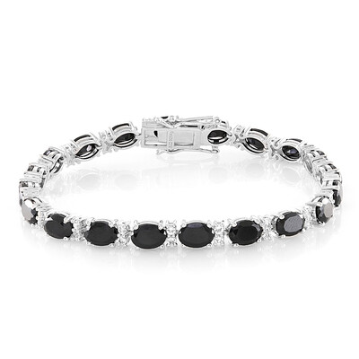 Brazalete en plata con Espinela negra