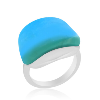Anillo en plata con Turquesa de Kingman (Anne Bever)
