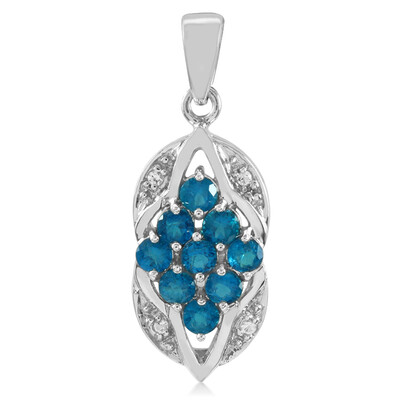 Colgante en plata con Apatita azul rey
