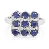Anillo en plata con Zafiro azul