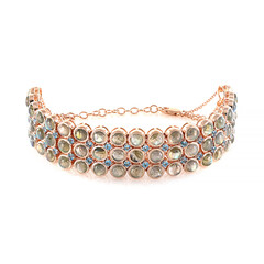 Brazalete en plata con Labradorita cobre de Maniry (KM by Juwelo)
