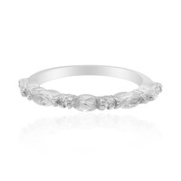 Anillo en plata con Topacio blanco