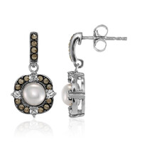 Pendientes en plata con Perla Freshwater