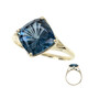 Anillo en oro con Topacio azul de Londres (dagen)