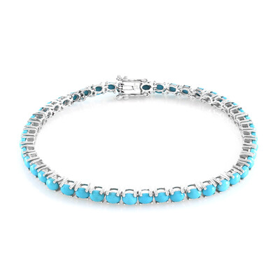 Brazalete en plata con Turquesa bella durmiente