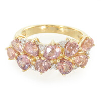 Anillo en oro con Zafiro Padparascha no calentado (AMAYANI)
