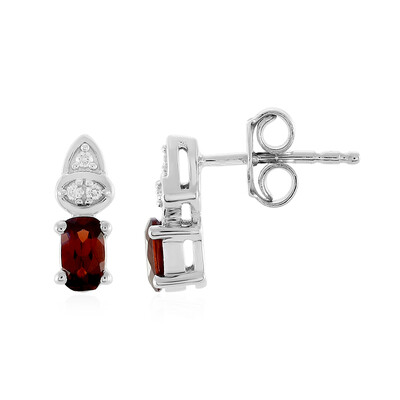 Pendientes en plata con Granate de Mozambique