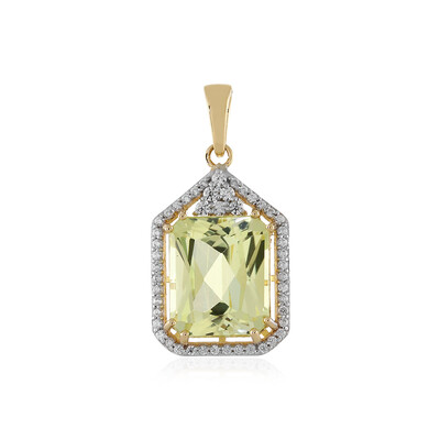 Colgante en oro con Cuncita amarillo canario