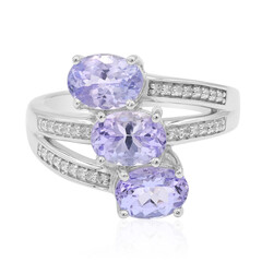 Anillo en plata con Tanzanita sin calentar