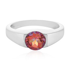 Anillo en plata con Topacio flor de loto