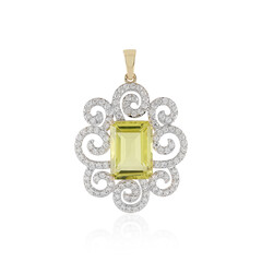 Colgante en oro con Cuarzo del Ouro Verde (SUHANA)