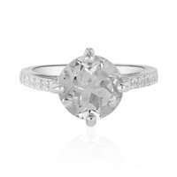 Anillo en plata con Topacio blanco
