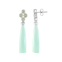 Pendientes en oro con Calcedonia verde (KM by Juwelo)