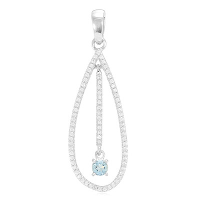 Colgante en plata con Aguamarina Santa María