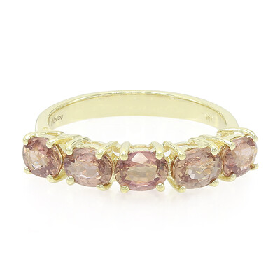 Anillo en oro con Zafiro Padparascha no calentado
