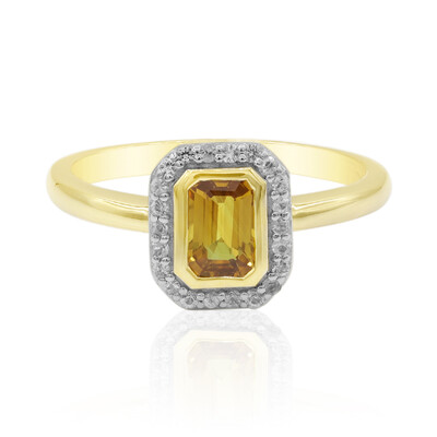 Anillo en oro con Zafiro naranja de Ban Ka Cha