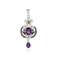 Colgante en plata con Amatista de Zambia