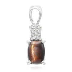 Colgante en plata con Ojo de tigre rojo