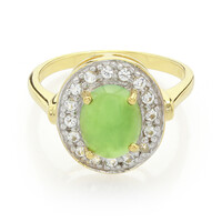 Anillo en plata con Crisoprasa imperial
