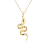 Collar en plata con Diamante verde I2