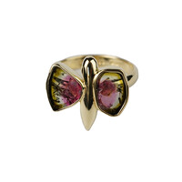 Anillo en plata con Turmalina sandía