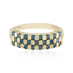 Anillo en oro con Diamante azul I2 (de Melo)