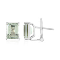 Pendientes en plata con Amatista verde
