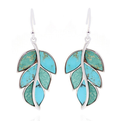 Pendientes en plata con Turquesa de Kingman (Anne Bever)