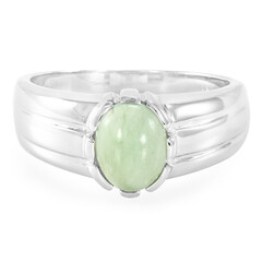 Anillo de hombre en plata con Crisoprasa imperial